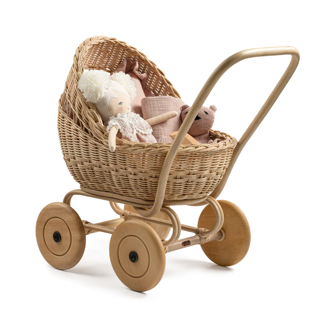 Rattan Doll Stroller Gift Set - Image 2