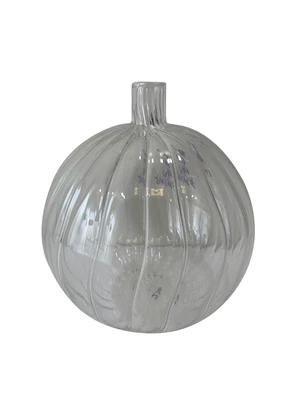 Round Clear Glass Vase - Image 2