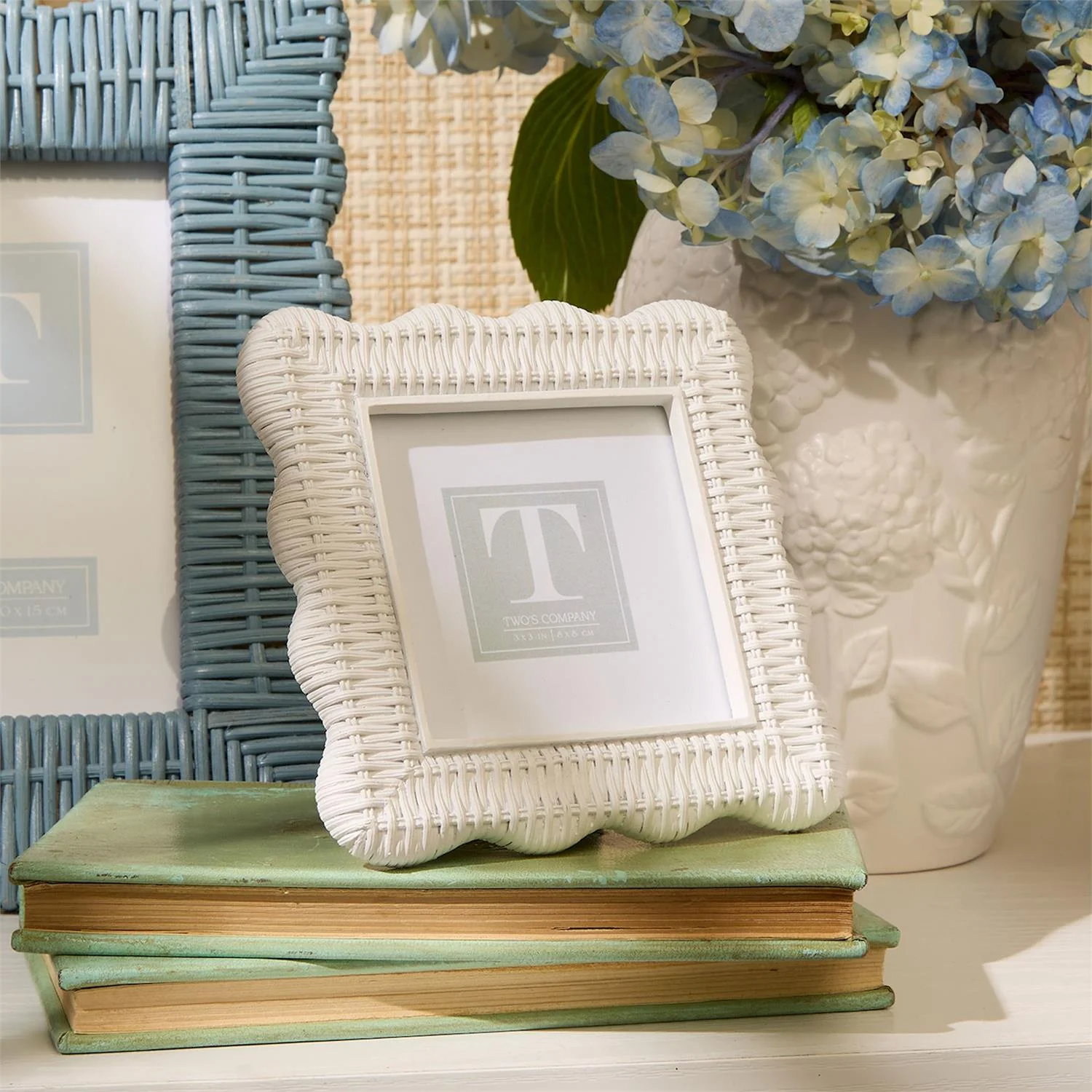 Scallop Rattan Weave Frames Set Of 3 - Image 2