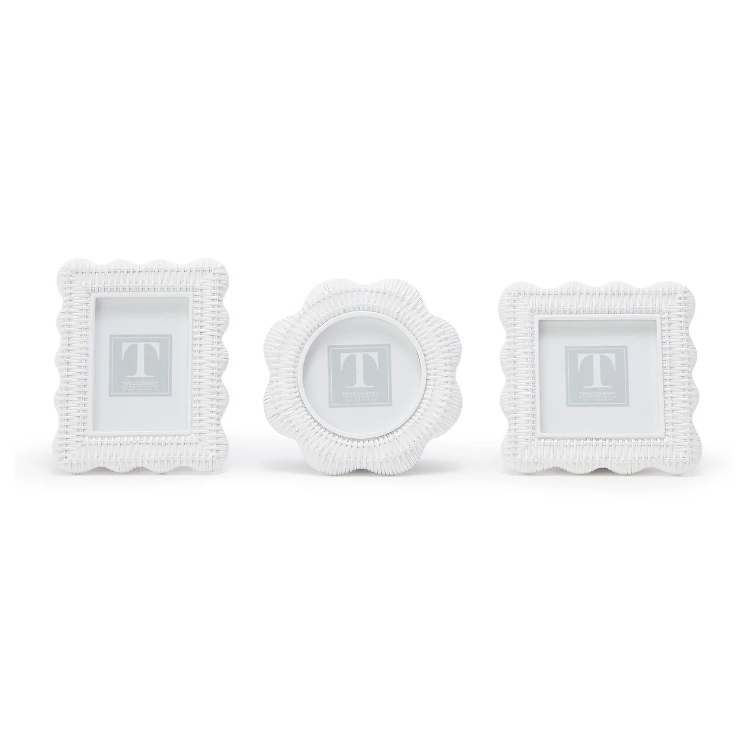 Scallop Rattan Weave Frames Set Of 3 - Image 4