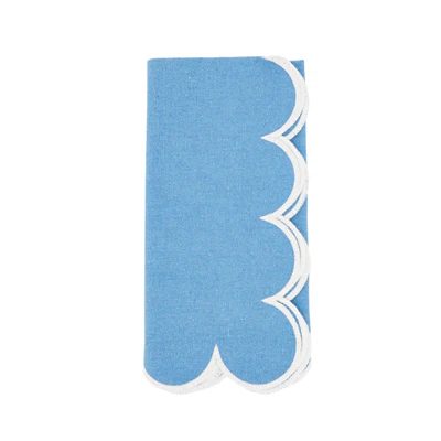 Scalloped Hem Napkin Set Of 4 - Image 3