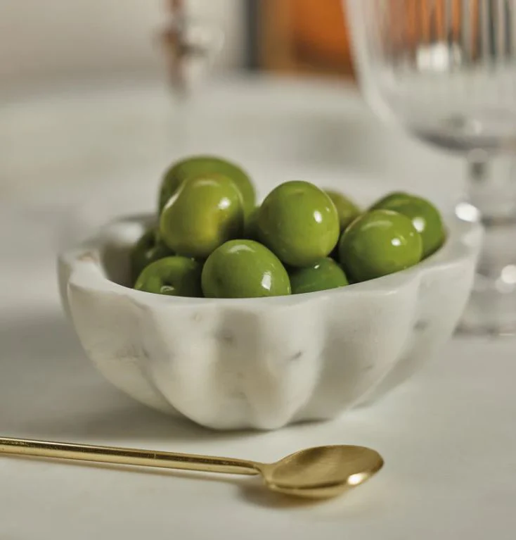 Scalloped Marble Condiment Bowl - Image 3