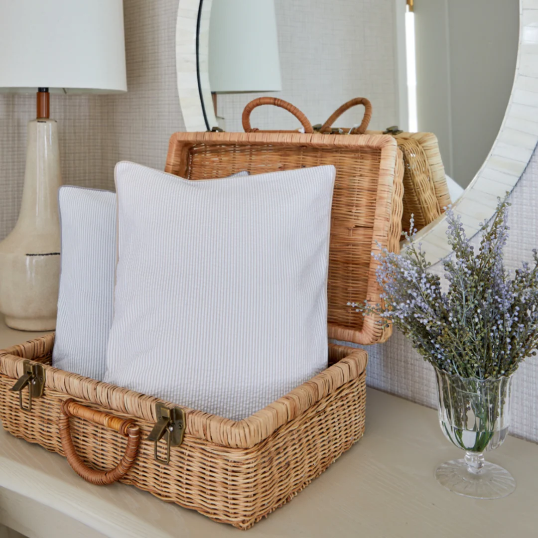 Seersucker Gray Crib Linen - Image 3