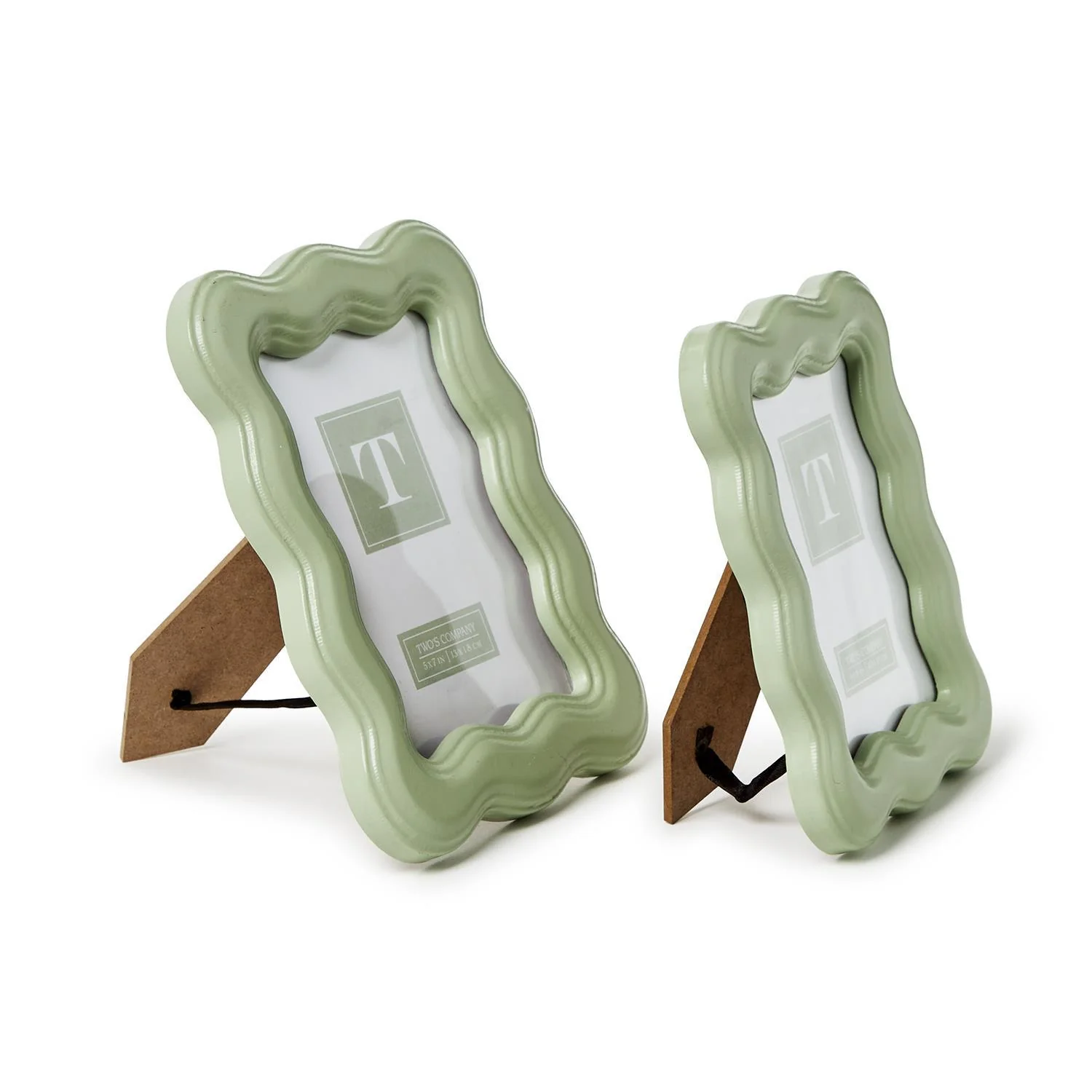 Set Of 2 Wavy Wood Photo Frame - Image 2