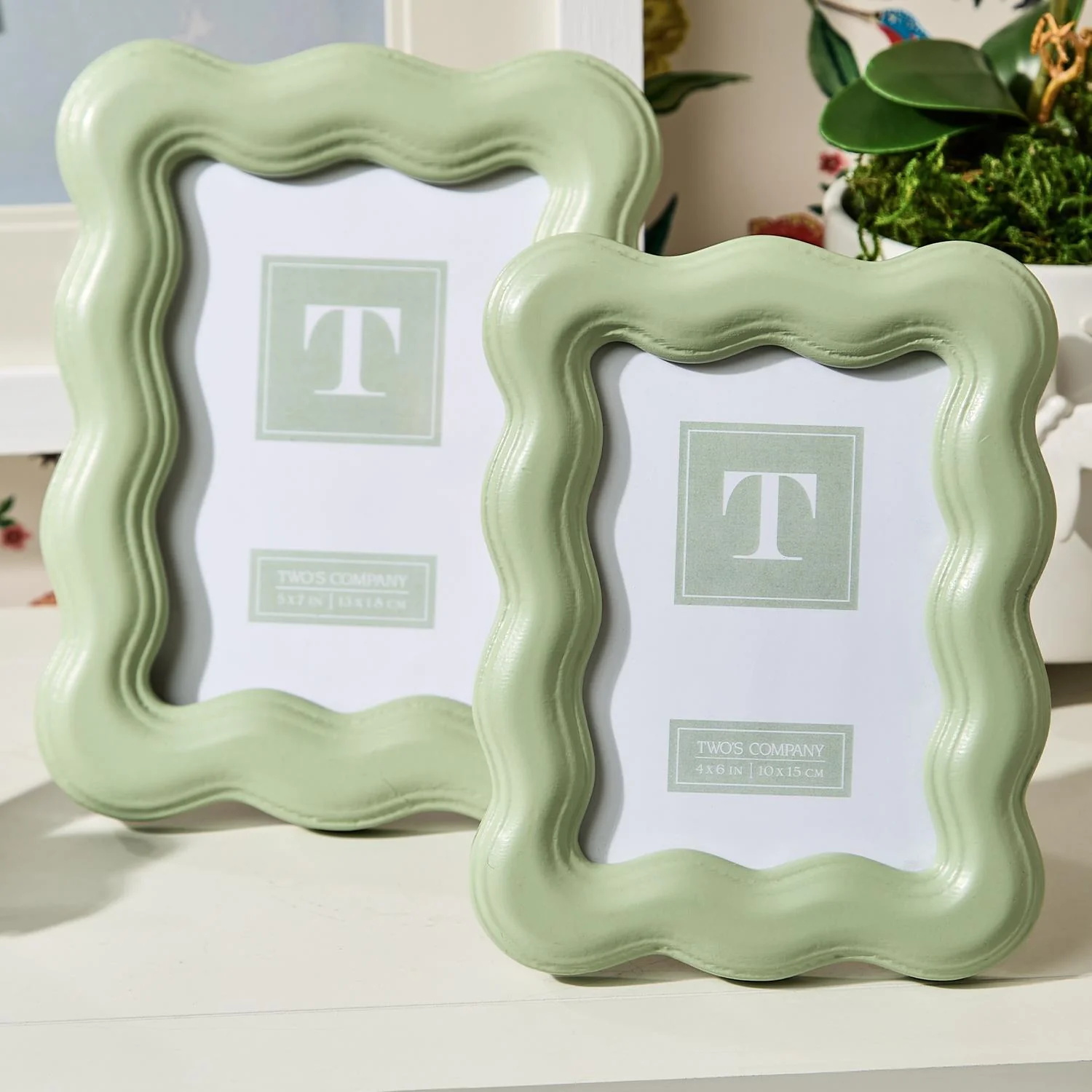 Set Of 2 Wavy Wood Photo Frame - Image 3