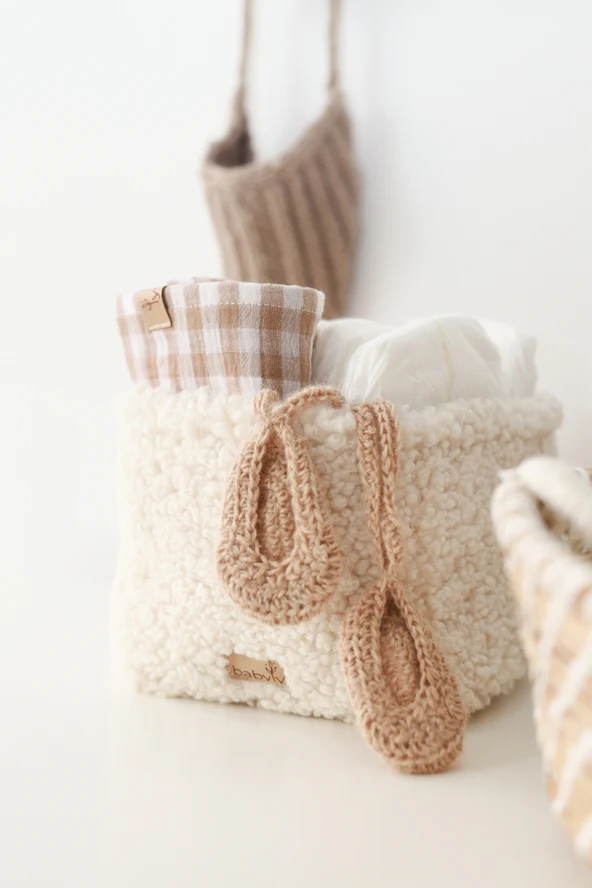 Teddy Boucle Organizer - Cream - Image 4