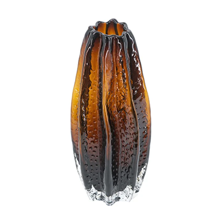 Textured Starfruit Glass Vase - Image 3