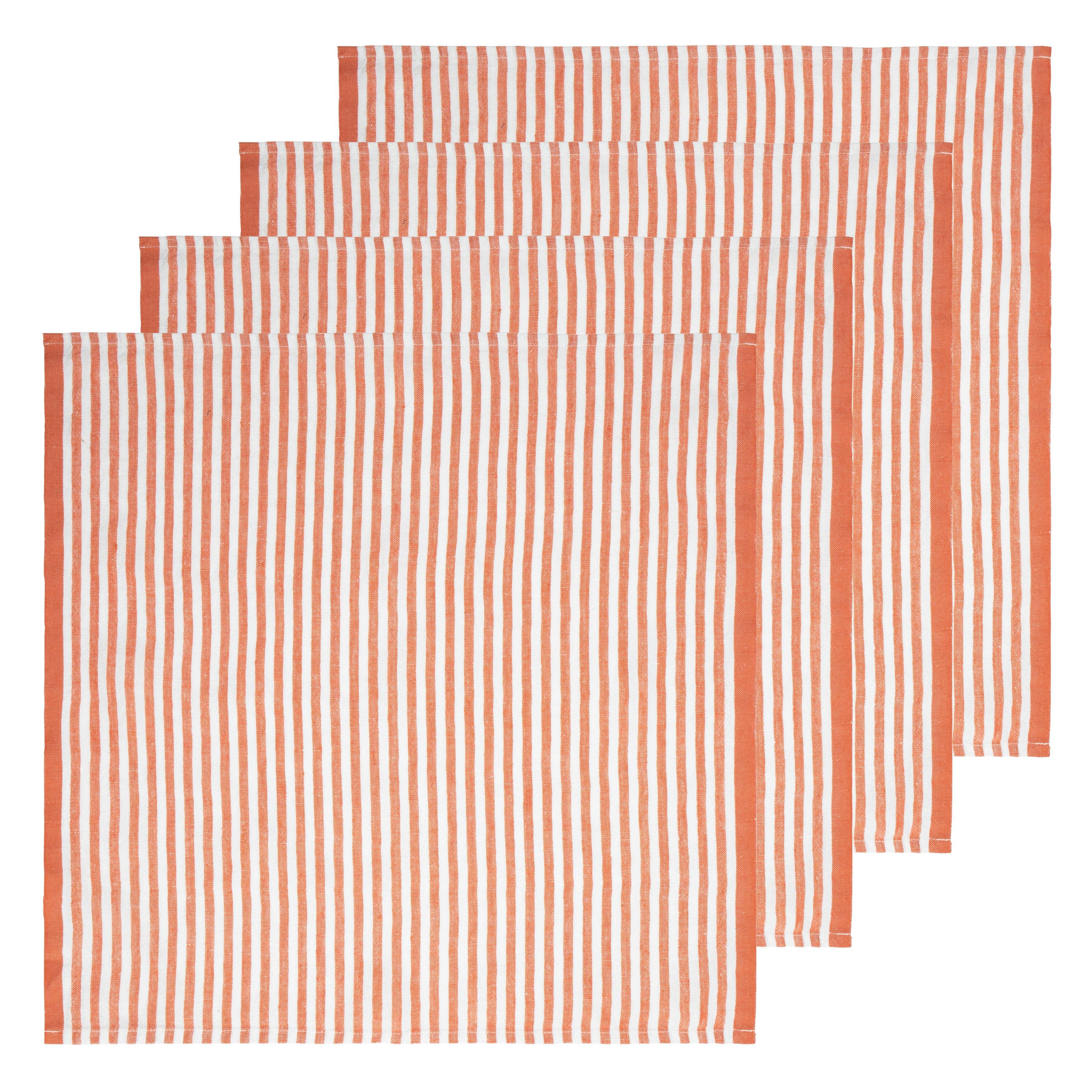 Ticking Stripe Linen Napkins Set of 4 - Image 3