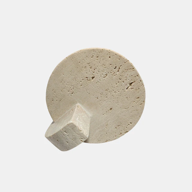 Travertine Abstract Orb Object - Image 2