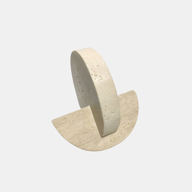 Travertine Abstract Orb Object - Image 3