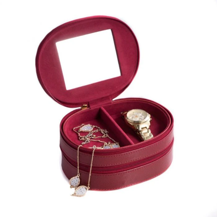 Two Level Leather Jewelry Case - Image 4