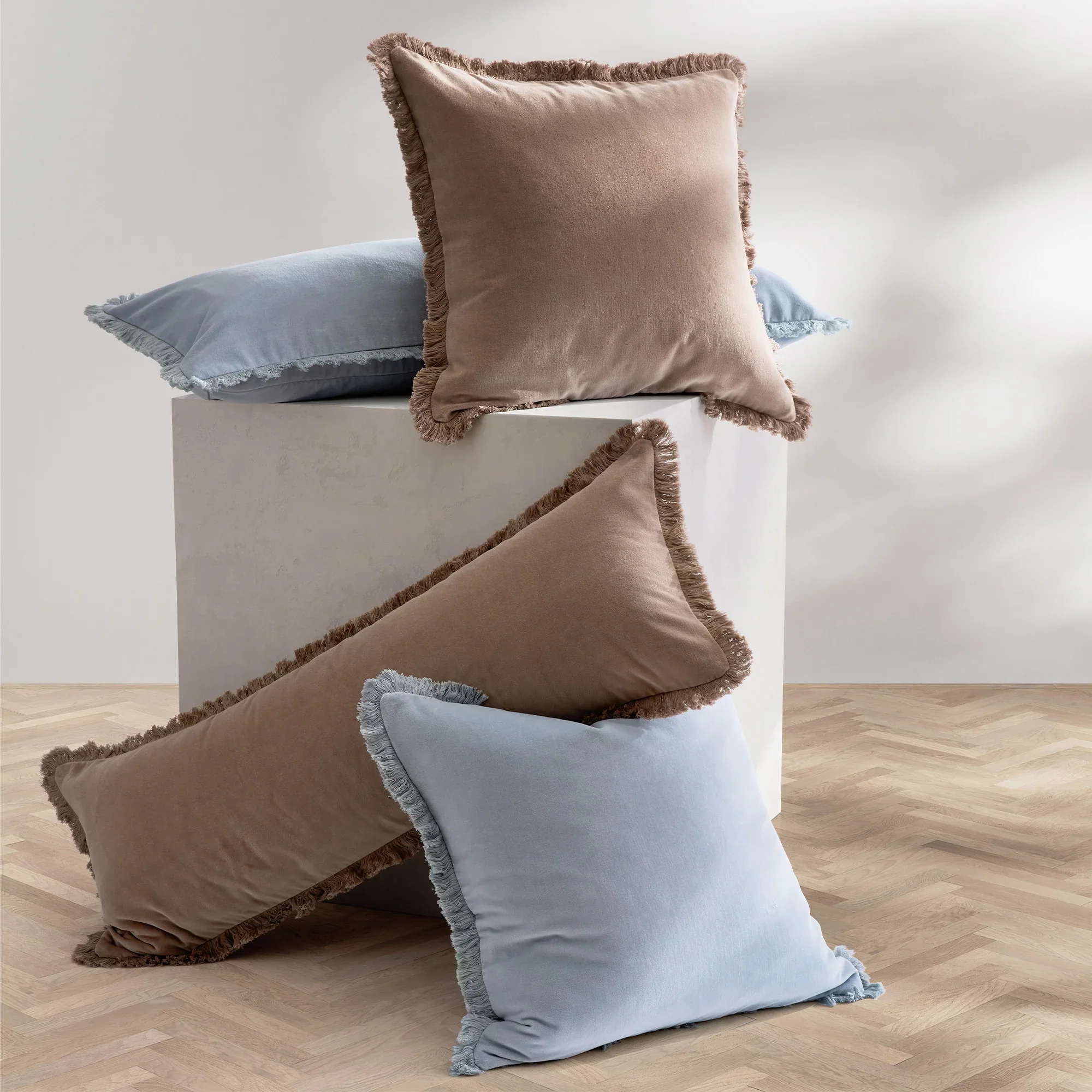 Wellesley Taupe Lumbar Pillow Cover - Image 2
