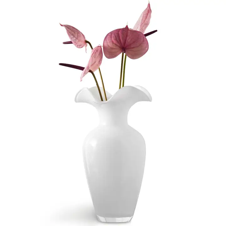 White Flair Top Vase
