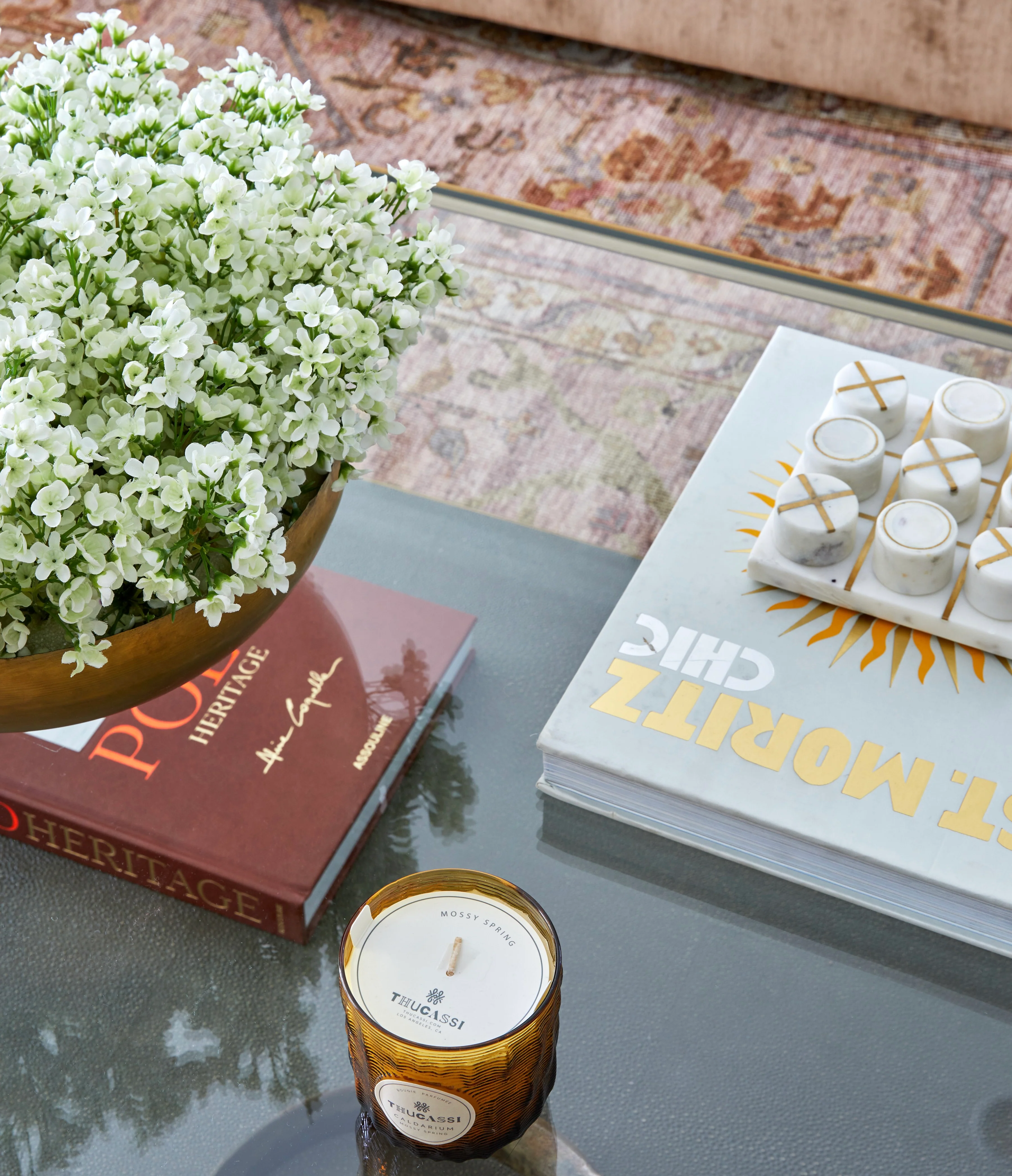 White Marble Tic Tac Toe - Image 2