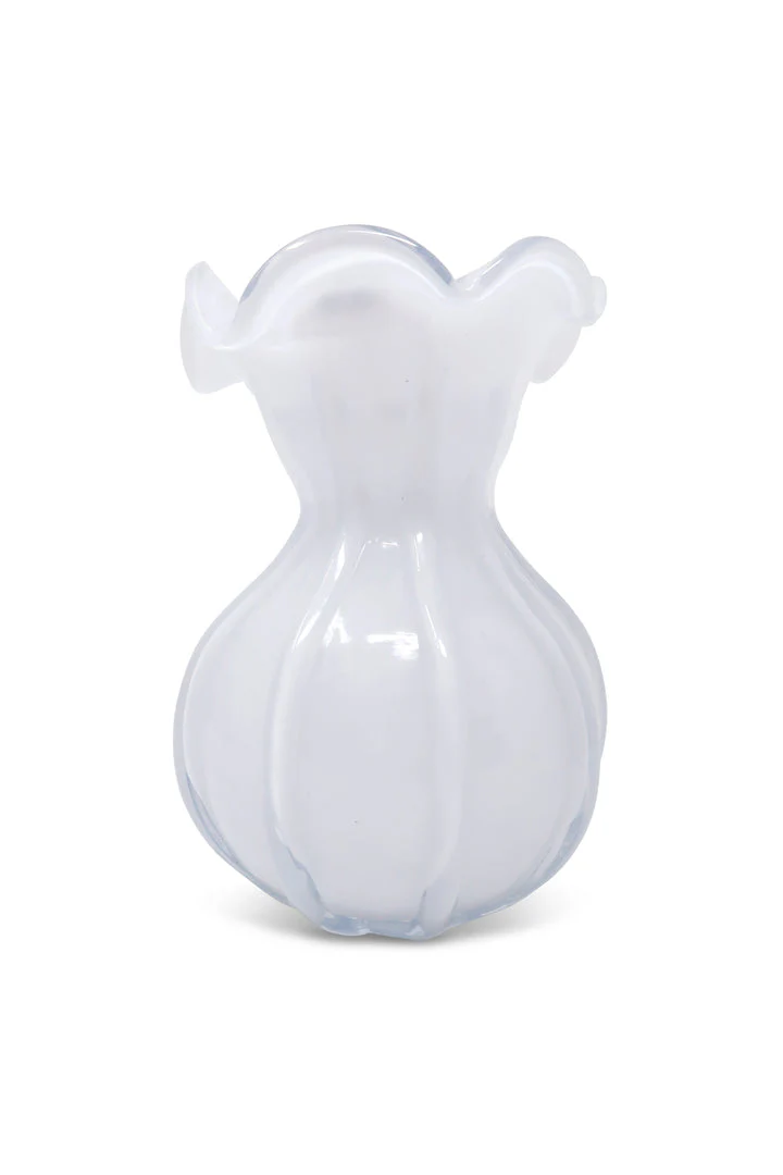 White Scallop Vase - Image 2