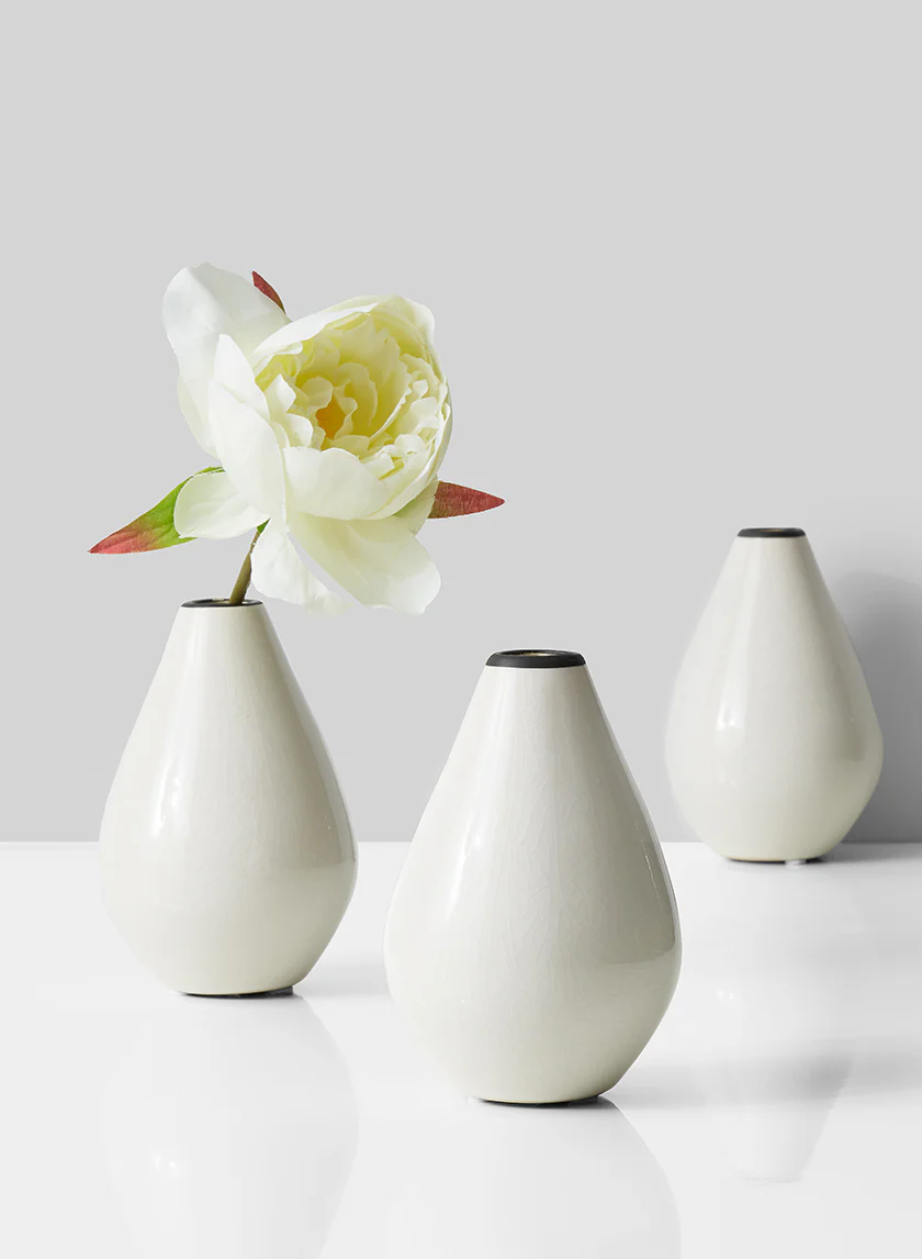 White Tear Drop Vase - Image 2