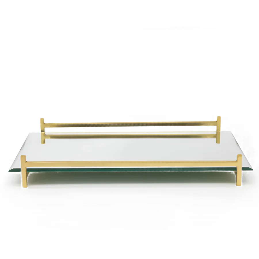 Wire Mirrored Serving Tray