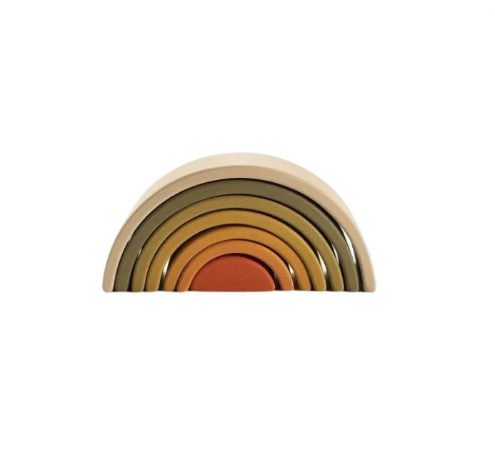 Wooden Rainbow Mini Arch Stacking Toy - Image 2